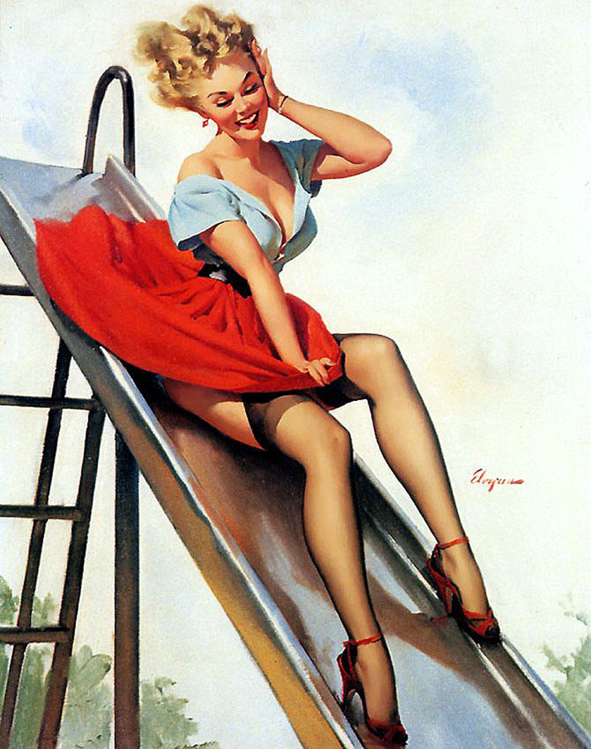 25 Lip Biting Naughty Vintage Pin Up Illustrations Lava360